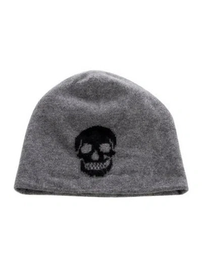 Pre-owned Skull Cashmere Cashmere Knit Beanie In Gray