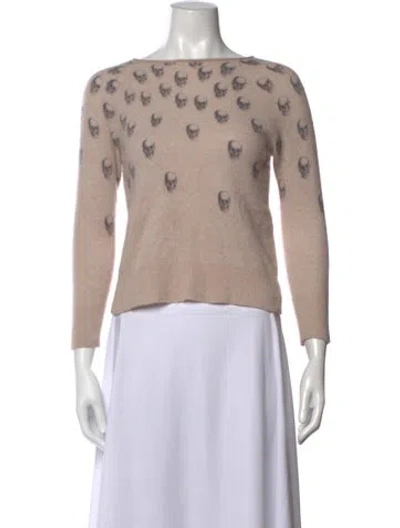 Pre-owned Skull Cashmere Cashmere Midi Length Dress In Pink
