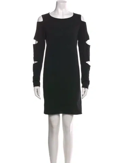 Pre-owned Skull Cashmere Cashmere Mini Dress In Black