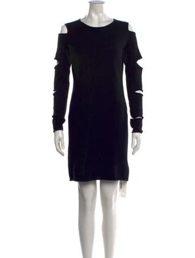 Pre-owned Skull Cashmere Cashmere Mini Dress In Black