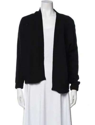 Pre-owned Skull Cashmere Cashmere Open Front Sweater In Black