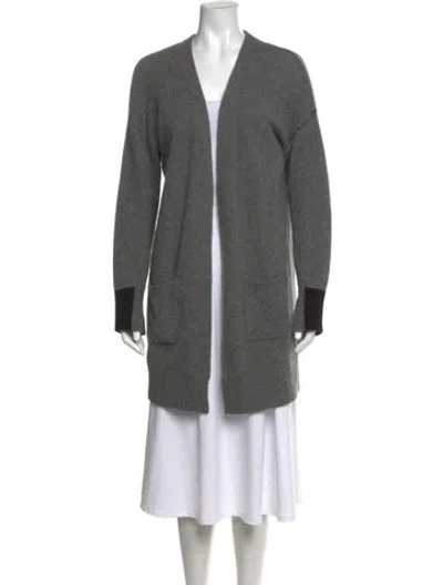 Pre-owned Skull Cashmere Cashmere Open Front Sweater In Green