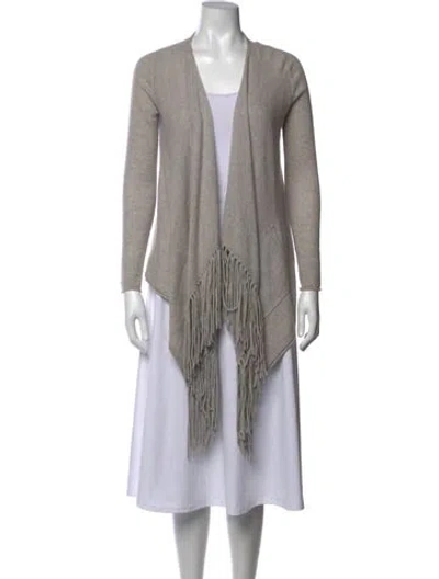 Pre-owned Skull Cashmere Cashmere Open Front Sweater In Grey