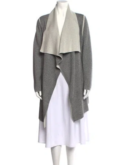 Pre-owned Skull Cashmere Cashmere Open Front Sweater In Grey