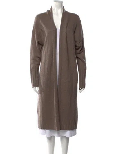 Pre-owned Skull Cashmere Cashmere Open Front Sweater In Neutrals
