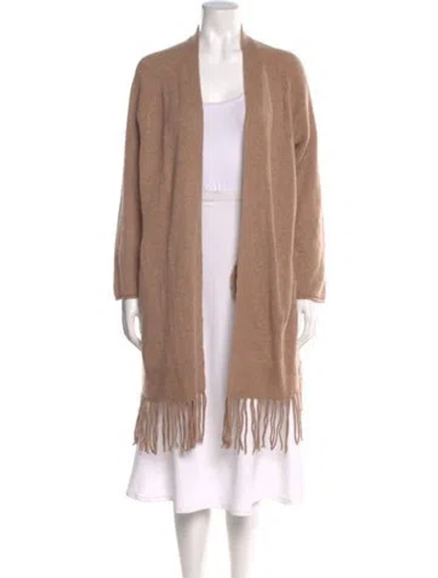 Pre-owned Skull Cashmere Cashmere Open Front Sweater W/ Tags In Neutrals