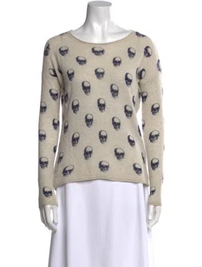 Pre-owned Skull Cashmere Cashmere Printed Sweater