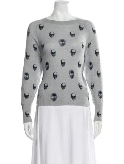 Pre-owned Skull Cashmere Cashmere Printed Sweater In Blue