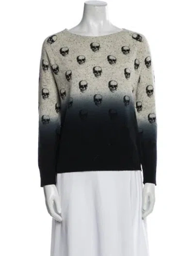 Pre-owned Skull Cashmere Cashmere Printed Sweater In Blue