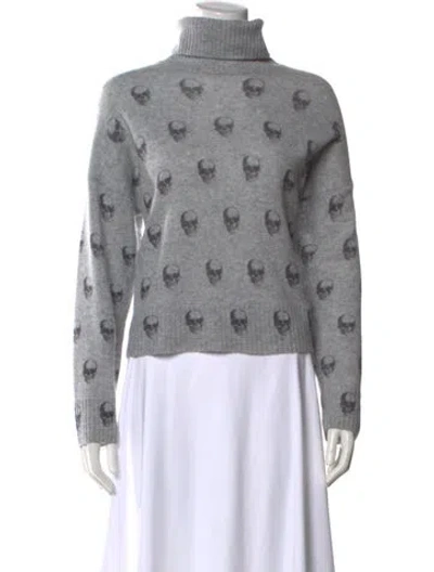 Pre-owned Skull Cashmere Cashmere Printed Sweater In Gray