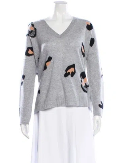 Pre-owned Skull Cashmere Cashmere Printed Sweater In Gray