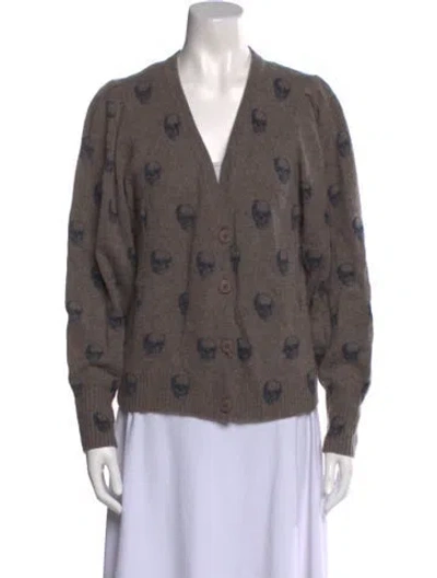 Pre-owned Skull Cashmere Cashmere Printed Sweater In Multi