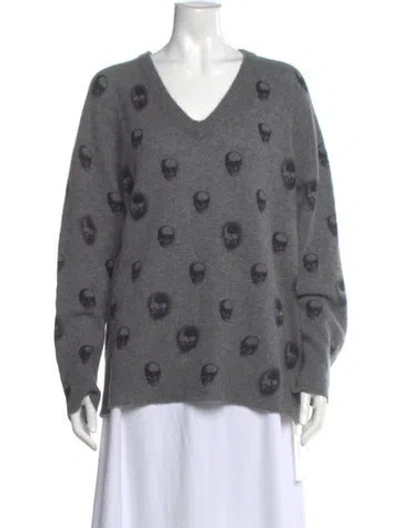 Pre-owned Skull Cashmere Cashmere Printed Sweater In Multi