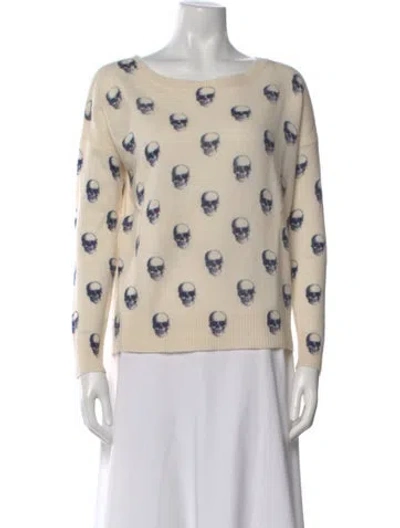 Pre-owned Skull Cashmere Cashmere Printed Sweater In Neutral