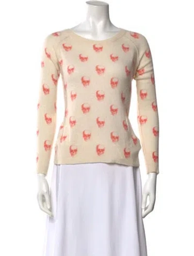 Pre-owned Skull Cashmere Cashmere Printed Sweater In Neutral