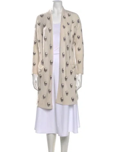 Pre-owned Skull Cashmere Cashmere Printed Sweater In Neutral