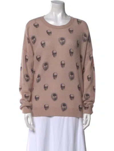 Pre-owned Skull Cashmere Cashmere Printed Sweater In Pink