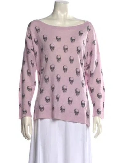 Pre-owned Skull Cashmere Cashmere Printed Sweater In Purple