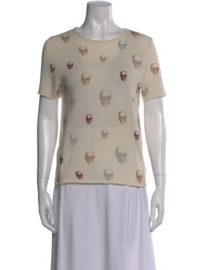 Pre-owned Skull Cashmere Cashmere Printed Sweater W/ Tags In Neutral