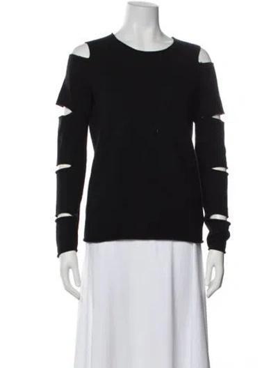 Pre-owned Skull Cashmere Cashmere Scoop Neck Sweater In Black