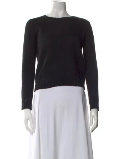 Pre-owned Skull Cashmere Cashmere Scoop Neck Sweater In Black