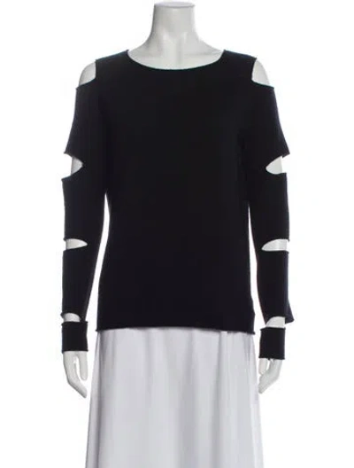 Pre-owned Skull Cashmere Cashmere Scoop Neck Sweater In Blue