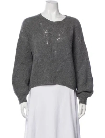 Pre-owned Skull Cashmere Cashmere Scoop Neck Sweater In Gray