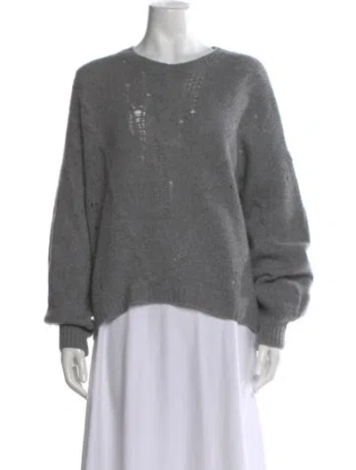 Pre-owned Skull Cashmere Cashmere Scoop Neck Sweater In Gray