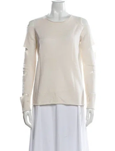 Pre-owned Skull Cashmere Cashmere Scoop Neck Sweater In Neutral