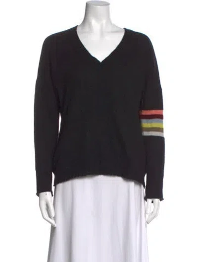 Pre-owned Skull Cashmere Cashmere Striped Sweater In Black