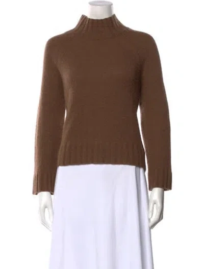 Pre-owned Skull Cashmere Cashmere Turtleneck Sweater In Brown