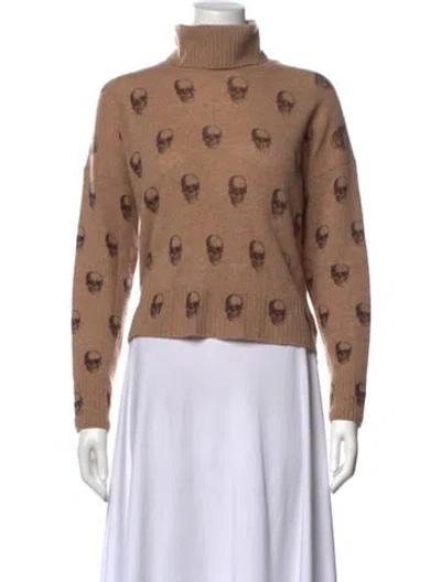 Pre-owned Skull Cashmere Cashmere Turtleneck Sweater In Neutral