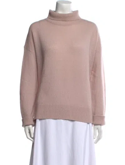 Pre-owned Skull Cashmere Cashmere Turtleneck Sweater In Pink