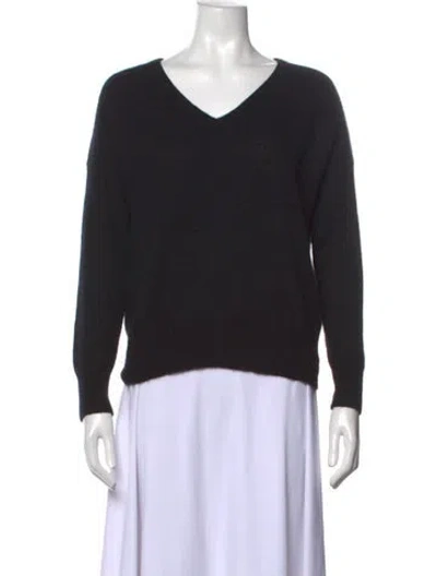 Pre-owned Skull Cashmere Cashmere V-neck Sweater In Black