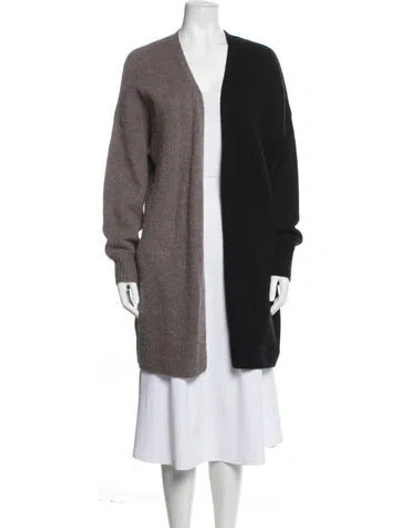 Pre-owned Skull Cashmere Cashmere V-neck Sweater In Black/grey