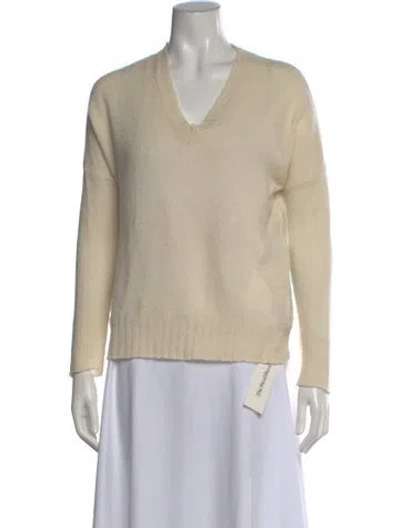 Pre-owned Skull Cashmere Cashmere V-neck Sweater In Brown