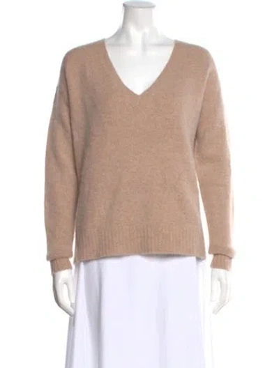Pre-owned Skull Cashmere Cashmere V-neck Sweater In Neutral