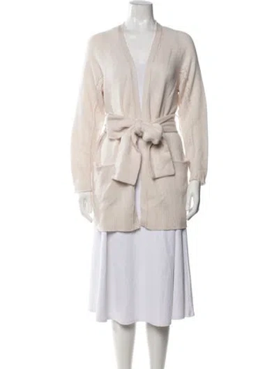 Pre-owned Skull Cashmere Cashmere V-neck Sweater In Neutral