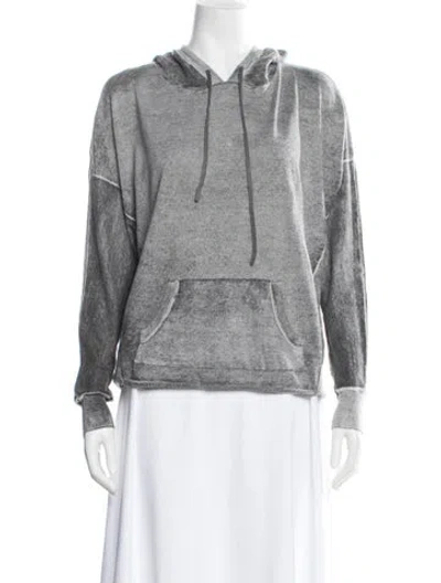 Pre-owned Skull Cashmere Crew Neck Long Sleeve Hoodie In Gray