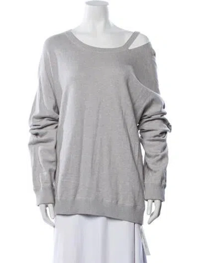 Pre-owned Skull Cashmere Crew Neck Sweater In Gray
