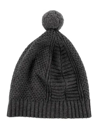 Pre-owned Skull Cashmere Knitted Beanie In Grey