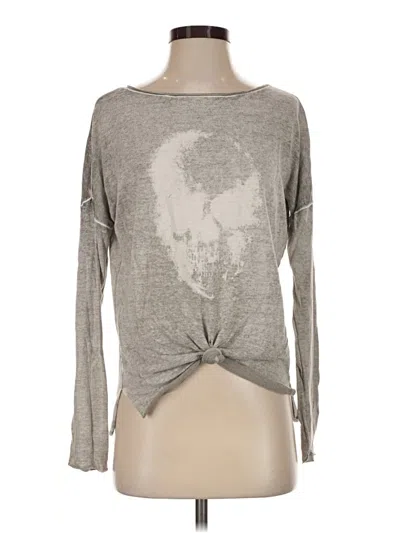 Pre-owned Skull Cashmere Long Sleeve T-shirt In Gray