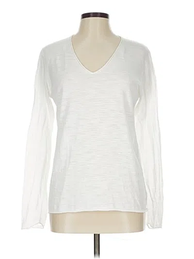 Pre-owned Skull Cashmere Long Sleeve T-shirt In White