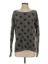 Skull Cashmere Pullover Sweater In Gray