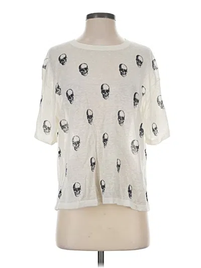 Pre-owned Skull Cashmere Pullover Sweater In Ivory