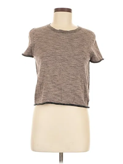 Pre-owned Skull Cashmere Short Sleeve T-shirt In Brown