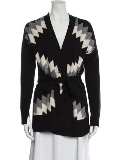 Pre-owned Skull Cashmere Wool Printed Sweater In Black