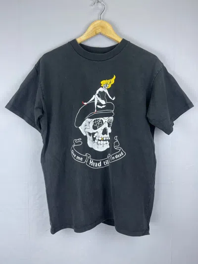 Pre-owned Skulls X Vintage Crazy Skull Soldier Printed Tshirt In Black