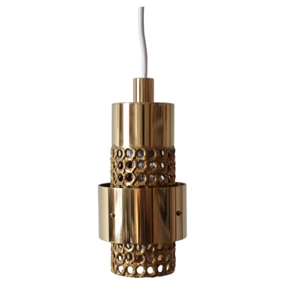 Pre-owned Skultuna Brass Lamp Pendant Modell 131 By Pierre Forssell For  In Brown