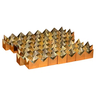 Pre-owned Skultuna Pierre Forssell 50 Brass Candleholders Produced In  Sweden, 1970s In Brown